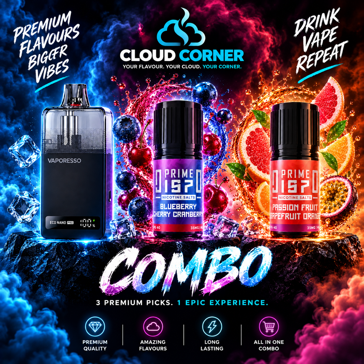 Vaporesso Eco Nano Plus Midnight Black Combo