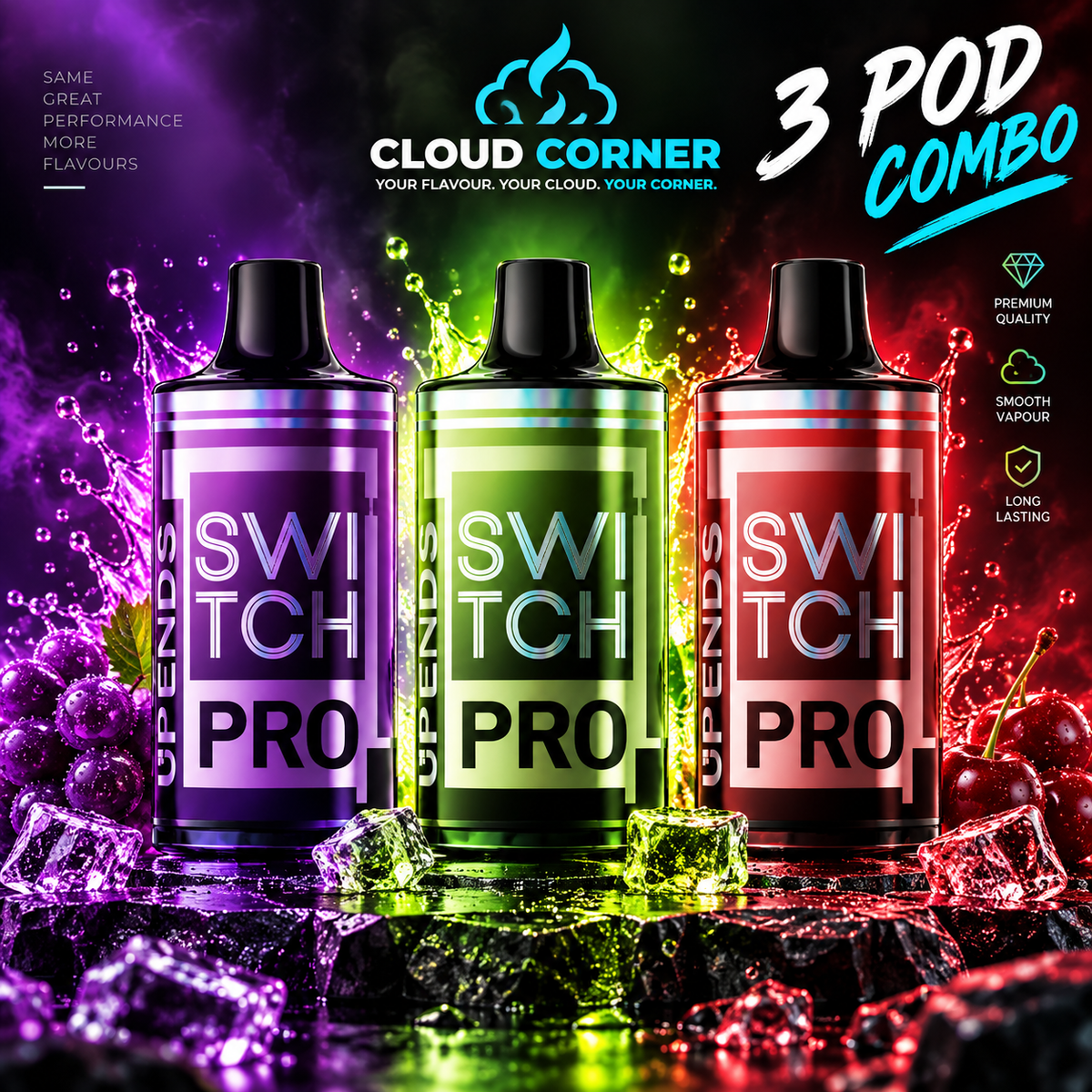 Upends Switch Pro Pod 12,000 Puff Combo