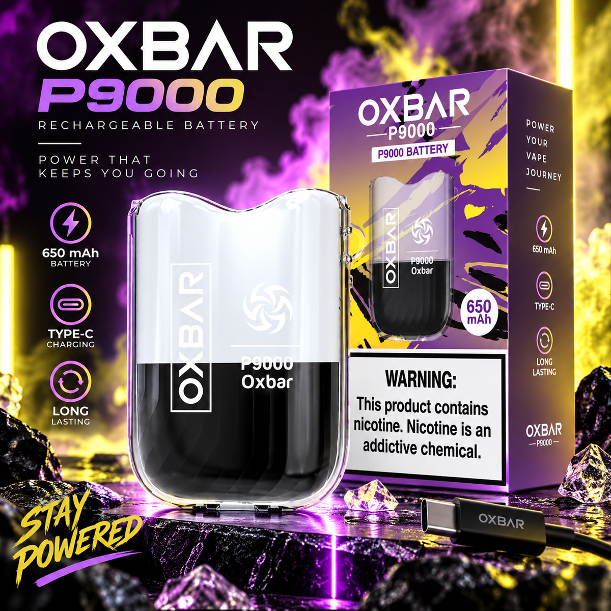 Oxbar P9000 Battery with Pod